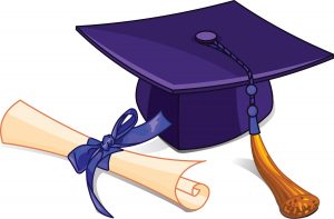 Cap and diploma graphic