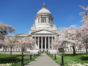 State Capitol view during spring
