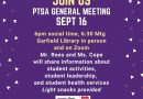 PTSA General Meeting 9/16/25