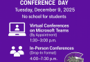 Teacher Conferences – 12/9/25 – NO SCHOOL for students