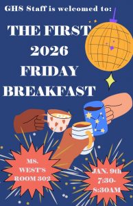 'Second' Friday Breakfast - Jan 9, 2026 @ Ms. West's 3rd floor Art Studio